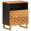 vidaXL Bedside Cabinet Brown and Black 50x33x60 cm Solid Wood Mango