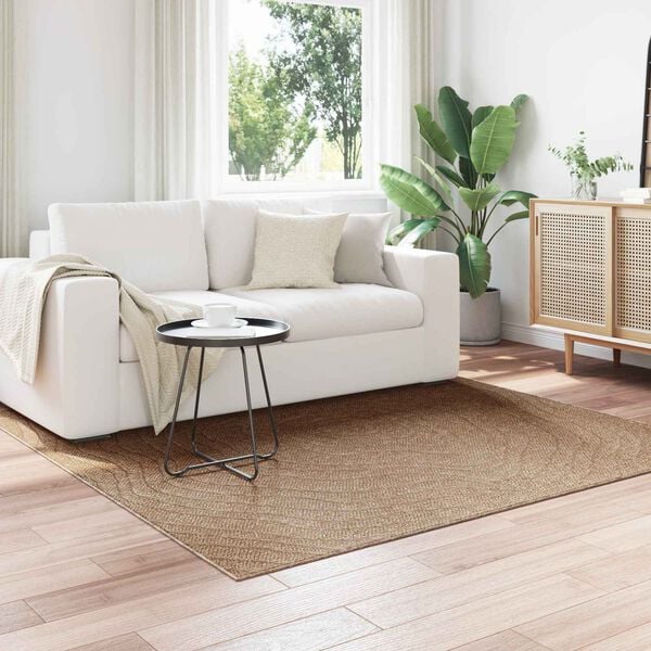 vidaXL Area Rugs Moire Square Natural 200 x 200 cm