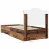 vidaXL Bed Frame with Headboard Old Wood 90 x 200 cm Engineered Wood