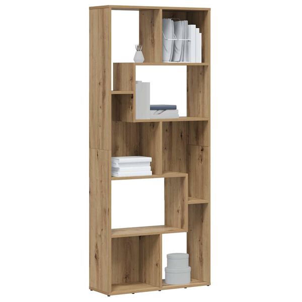 vidaXL Bookcase Artisan Oak 67x24x161 cm Engineered Wood