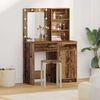 vidaXL Dressing Table Set with Drawer 2 pcs Old Wood Engineered Wood