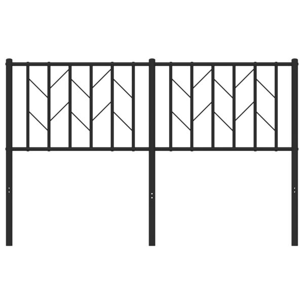 vidaXL Metal Replace Headboard Black 135 cm