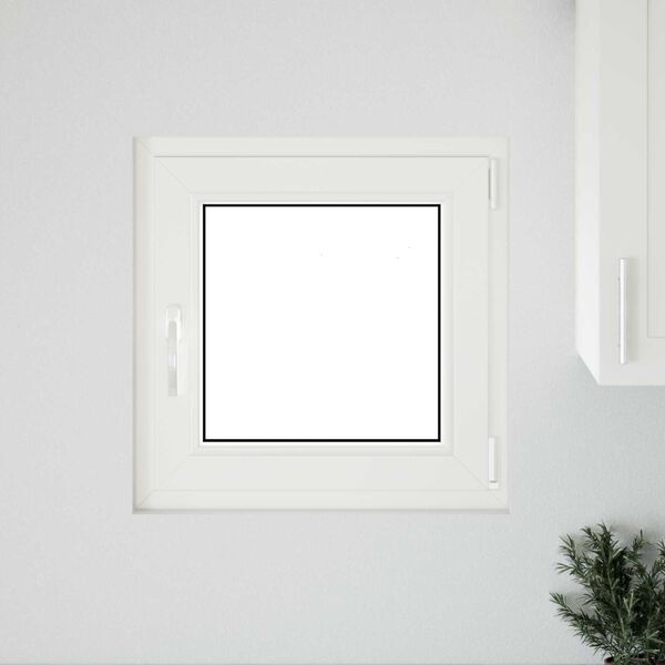 Basement Window Manual RISOR Anthracite 50 x 50 cm PVC and Glass