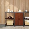 vidaXL Kitchen Storage Set with Shelf 2 pcs Rusty Weathering Steel