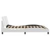 vidaXL Bed Frame without Mattress "Zadar" White 180x200 cm Super King Faux Leather