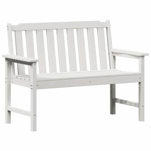 vidaXL Garden Bench White 120 x 59 x 88 cm HDPE