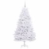 vidaXL Artificial Hinged Christmas Tree White 180 cm PVC and Steel
