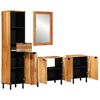 vidaXL Bathroom Furniture Set with Shelf 4 pcs Brown Solid acacia wood