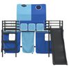 vidaXL Kids'Loft Bed Frame Black and Blue 99.5 x 190 cm Metal