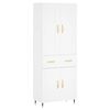 vidaXL Highboard White 69.5x34x180 cm Engineered Wood