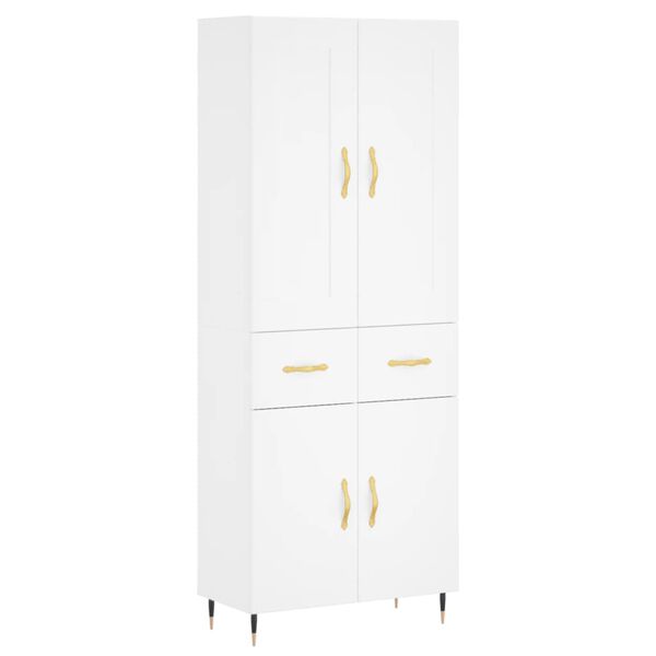 vidaXL Highboard White 69.5x34x180 cm Engineered Wood