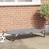 vidaXL Dog Bed Folding Manual Light Grey 90 x 55 x 18 cm Steel