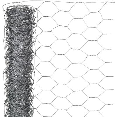 Nature Wire Mesh Hexagonal 0.5x2.5 m 25 mm Galvanised Steel