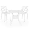 vidaXL 3 Piece Bistro Set Cast Aluminium White