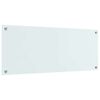 vidaXL Kitchen Backsplash White 100 x 40 cm Tempered Glass