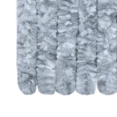 vidaXL Fly Curtain White and Grey 100x200 cm Chenille