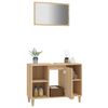 vidaXL 2 Piece Bathroom Furniture Set Sonoma Oak Engineered Wood