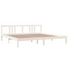vidaXL Bed Frame without Mattress White Solid Wood 200x200 cm