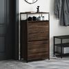 vidaXL Shoe Cabinet Brown Oak 60x34x112 Engineered Wood