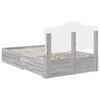 vidaXL Bed Frame with Drawer Grey Sonoma 120 x 190 cm Engineered Wood
