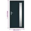 vidaXL Front Door Anthracite 108x208 cm PVC