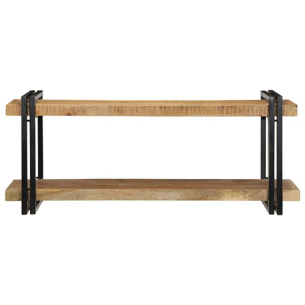vidaXL Wall Shelf 110x33x45 cm Solid Rough Wood Mango