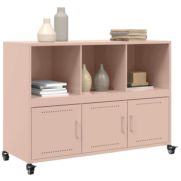 vidaXL Sideboard Pink 100.5x39x72 cm Steel