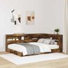 vidaXL Storage Headboard with Shelf Smoked Oak 140 cm Engineered Wood
