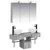 vidaXL Bathroom Cabinet Set 4 pcs Grey Sonoma Engineered Wood