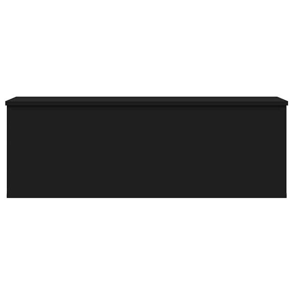 vidaXL Storage Box Black 102x35x35 cm Engineered Wood