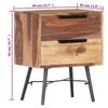 vidaXL Bedside Cabinet 40x30x50 cm Solid Acacia Wood