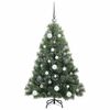 vidaXL Artificial Christmas Tree with 150 LEDs Green 120 cm PE and PVC