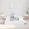 vidaXL Storage Bed Frame White 160 x 200 cm Engineered Wood