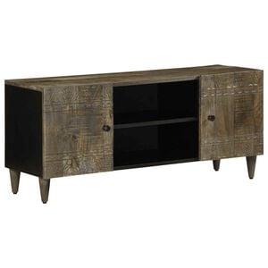 vidaXL TV Cabinet Light Grey 105x33,5x46 cm Solid Wood Mango