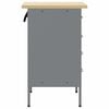 vidaXL Workbench Black and grey 50 x 55 x 85 cm Powder-coated steel