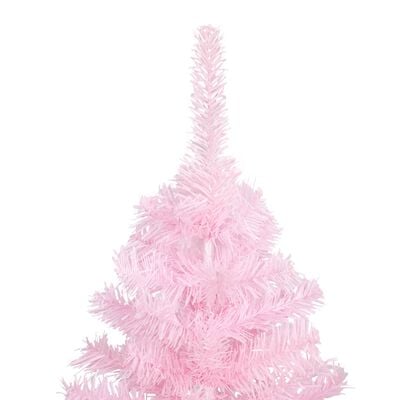vidaXL Artificial Pre-lit Christmas Tree with Ball Set Pink 150 cm PVC