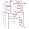 vidaXL Dressing Table with Mirror Old Wood 96x39x142 cm