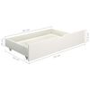 vidaXL Bed Frame without Mattress White Solid Wood 100x200 cm