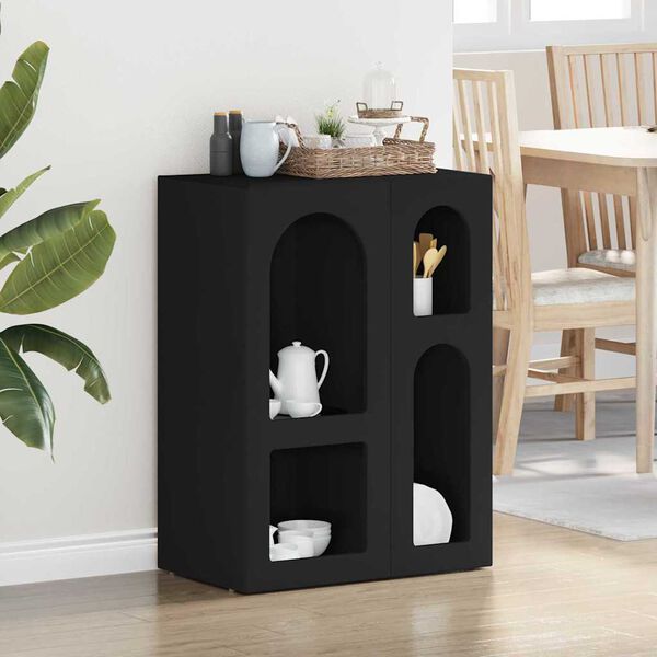 vidaXL Sideboard Black 59 x 35 x 80.5 cm Engineered Wood