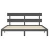 vidaXL Bed Frame without Mattress Grey 200x200 cm Solid Wood Pine