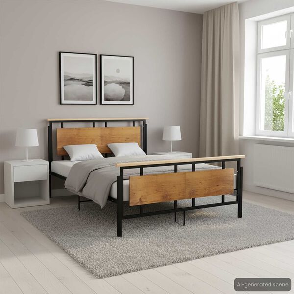 vidaXL Bed Frame without Mattress Metal 140x200 cm