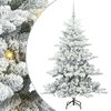vidaXL Artificial Hinged Christmas Tree White 150 cm PVC and Steel