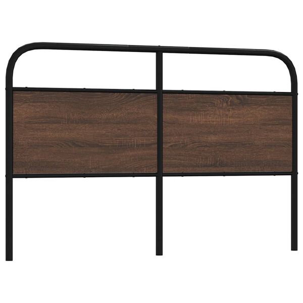 vidaXL Headboard Brown Oak 150 cm Steel and Engineered Wood