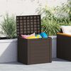 vidaXL Garden Storage Box Brown 58.5x46x55 cm Polypropylene