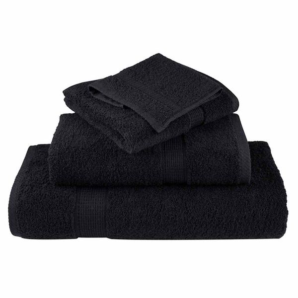 vidaXL Guest Towel SOLUND 25 pcs Black 70 x 140 cm Cotton