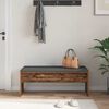 vidaXL Hall Bench with Cushion Old Wood 103 x 38 x 40 cm