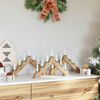 vidaXL Christmas Candle Bridge 3 pcs Brown 39.5 x 5 x 29 cm