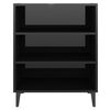 vidaXL Sideboard High Gloss Black 57x35x70 cm Engineered Wood
