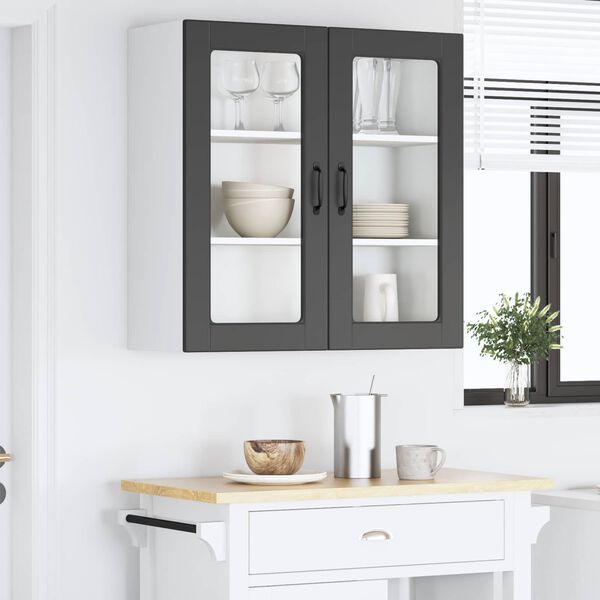 vidaXL Kitchen Cabinet with Door Black 80 x 31 x 80 cm Engineered Wood