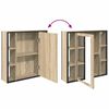 vidaXL Bathroom Furniture Set with Shelf 3 pcs Brown 60 x 30 x 60 cm